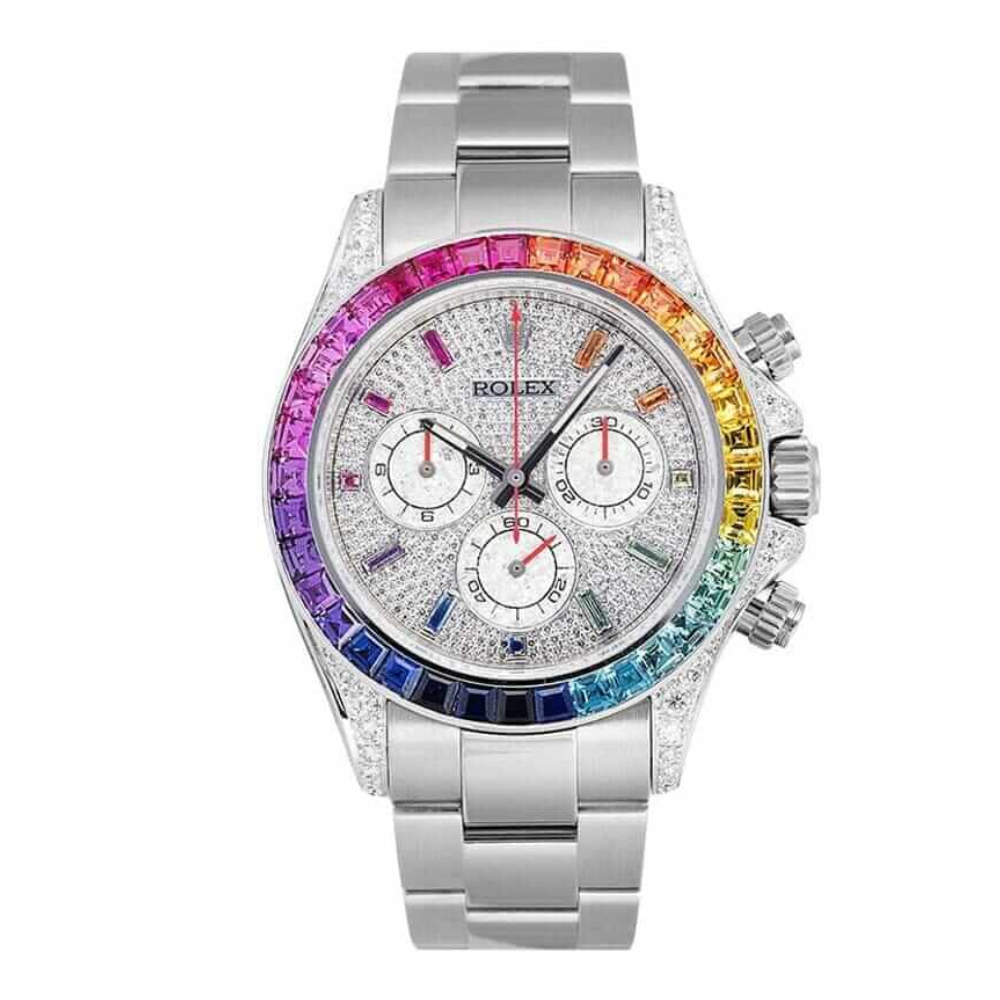 Rolex Daytona 18ct Diamond Set Custom Rainbow 116509